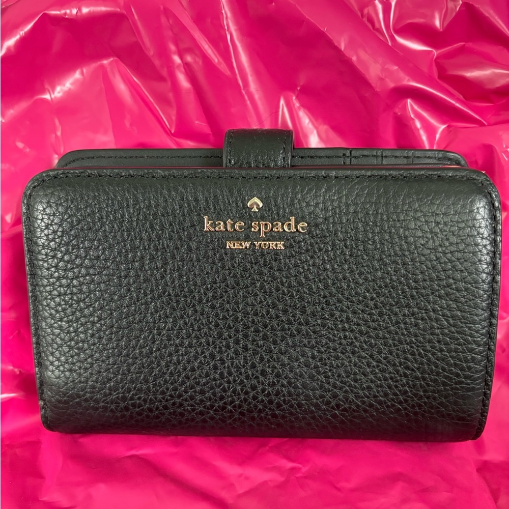 Kate Spade Black Textured Wallet NWOT